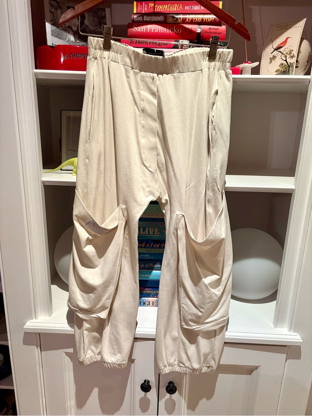Womens Cream Jogger Cargo Pants - made in Europe never worn
